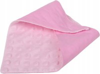Esarfa moale pentru copii BabyMam, forma triunghiulara, sistem de prindere reglabil cu velcro moale, design 2-in-1 cu o fata din bumbac si una din minky pink - 3