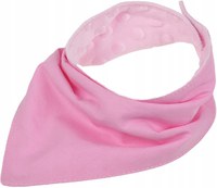 Esarfa moale pentru copii BabyMam, forma triunghiulara, sistem de prindere reglabil cu velcro moale, design 2-in-1 cu o fata din bumbac si una din minky pink - 5