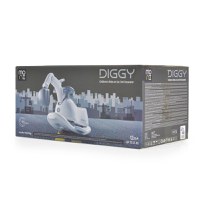 Excavator fara pedale Moni Diggy Grey tranformabil 4in1 cu Cupa mobila,Baza detasabila si transformare in balansoar,Olita incorporata,Sezut confortabil,Efecte muzicale si lumini,Recomandat de la 12luni,Greutate admisa 25kg - 2
