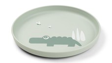 Farfurie antialunecare Done by Deer Foodie Croco green