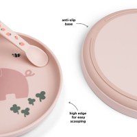 Farfurie antialunecare Done by Deer Foodie Tiny Farm powder - 2