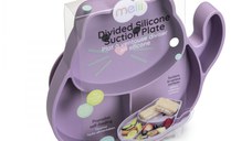 Farfurie compartimentata din silicon cu ventuza Melii pisica