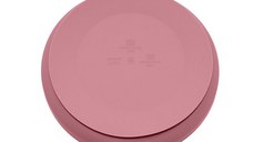 Farfurie din silicon PetiteMars fara BPA cu ventuza TakeMatch 6 luni+ roz