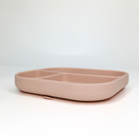 Farfurie patrata din silicon compartimentata Coccorito Soft Pink - 2