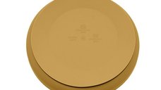 Farfurie PetiteMars TakeMatch din silicon, fara BPA, cu ventuza, 6 luni+, ocru