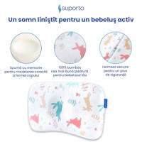 Fata de perna pentru perna ortopedica Baby 8-24 luni model cu iepurasi - 4
