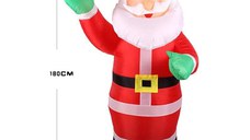 Figurina mos craciun gonflabil 180 cm, iluminat led, pentru interior si exterior Procart