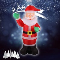 Figurina mos craciun gonflabil 180 cm, iluminat led, pentru interior si exterior Procart - 5