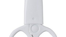 Forfecuta pentru bebelusi cu varf rotund ceramic white Rotho babydesign