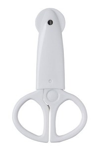 Forfecuta pentru bebelusi cu varf rotund ceramic white Rotho babydesign - 1