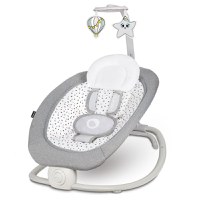 Fotoliu balansoar Lionelo cu vibratii Pascal Scandi Gri Deschis - 3