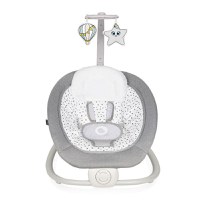 Fotoliu balansoar Lionelo cu vibratii Pascal Scandi Gri Deschis - 4