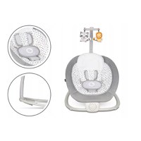 Fotoliu balansoar Lionelo cu vibratii Pascal Scandi Gri Deschis - 6