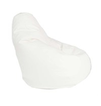 Fotoliu mediu nirvana grande white  umplut cu perle polistiren beanbag marca Pufrelax - 4