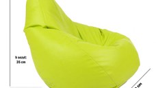 Fotoliu mic copii 4-14 ani nirvana light bej umplut cu perle polistiren