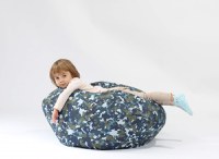 Fotoliu mic copii 4-14 ani nirvana light bej umplut cu perle polistiren - 7