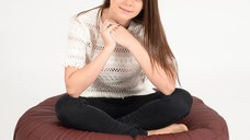 Fotoliu pentru copii 2-14 ani relaxo rosu carmin  umplut cu perle polistiren