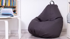 Fotoliu puf Bean bag gri XXL cu husa interioara