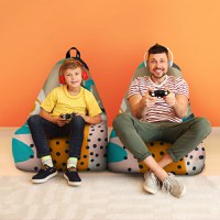 Fotoliu Puf Bean Bag tip Chill XL abstract passionfruit - 4