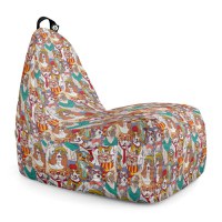 Fotoliu Puf Bean Bag tip Chill XL Caini Hipster - 5