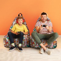 Fotoliu Puf Bean Bag tip Chill XL Caini Hipster - 4