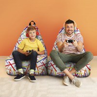 Fotoliu Puf Bean Bag tip Chill XL Confetti fundal alb - 4