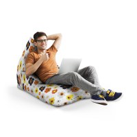 Fotoliu Puf Bean Bag tip Lounge Daisy fundal alb - 4