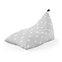 Fotoliu Puf Bean Bag tip Lounge gri cu buline albe - 4