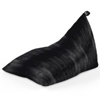 Fotoliu Puf Bean Bag tip Lounge lemn negru - 4