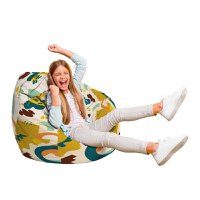 Fotoliu Puf Bean Bag tip Para L abstract jungle ocru - 1