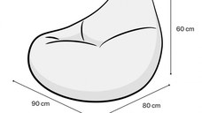 Fotoliu Puf Bean Bag tip Para L abstract jungle verde