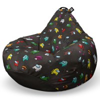 Fotoliu Puf Bean Bag tip Para L AmongUs black - 6