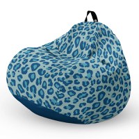 Fotoliu puf Bean Bag tip para L leopard blue - 5