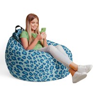 Fotoliu puf Bean Bag tip para L leopard blue - 4