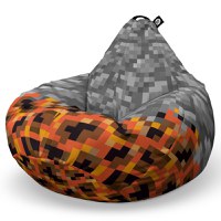 Fotoliu Puf Bean Bag tip Para L Minecraft piatra magma - 4