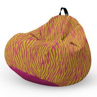 Fotoliu puf Bean Bag tip para L zebra pink - 5
