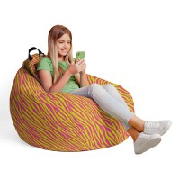 Fotoliu puf Bean Bag tip para L zebra pink - 4