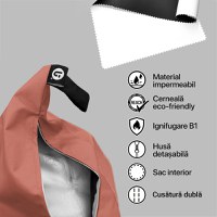 Fotoliu Puf Bean Bag tip Para XL Chroma Lava - 4