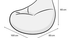 Fotoliu Puf Bean Bag tip Para XL Minecraft Iarba Pamant