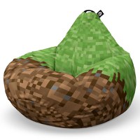Fotoliu Puf Bean Bag tip Para XL Minecraft Iarba Pamant - 6