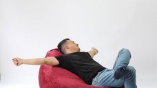 Fotoliu pufrelax nirvana gigant sour cherry cu husa detasabila textila umplut cu perle polistiren