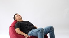 Fotoliu pufrelax nirvana grande gama premium rustic umplut cu perle polistiren