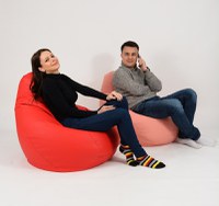 Fotoliu Pufrelax nirvana hobbit panama pink  pretabil si la exterior husa detasabila umplut cu perle polistiren - 2