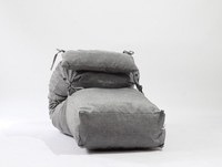 Fotoliu Pufrelax Yoga L + Perna Moon Grey Gama Premium umplut cu fulgi de burete memory mix - 1