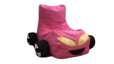 Fotoliu tip masinuta Big Bean Bag pentru copii textil umplut cu perle polistiren roz