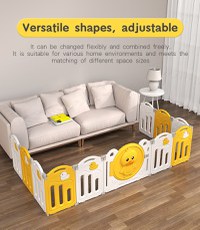 Gardulet loc de joaca Nichiduta Garden Duck Yellow Pliabil, Margini rotunjite, Poarta de siguranta cu sistem blocare, Covoras din spuma 235x161 cm si 120 bile - 2