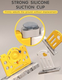 Gardulet loc de joaca Nichiduta Garden Duck Yellow Pliabil, Margini rotunjite, Poarta de siguranta cu sistem blocare, Covoras din spuma 235x161 cm si 120 bile - 3