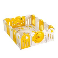 Gardulet loc de joaca Nichiduta Garden Duck Yellow Pliabil, Margini rotunjite, Poarta de siguranta cu sistem blocare, Covoras din spuma 235x161 cm si 120 bile - 8