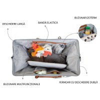 Geanta de infasat Childhome Mommy Bag Gri - 6