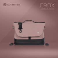 Geanta multifunctionala pentru mamici, Euro Cart, compatibila carucioarelor Corso si Crox, cu un compartiment si buzunare, impermeabila si complet rigida, dimensiune 44 x 27 x 14 cm, Rose - 2